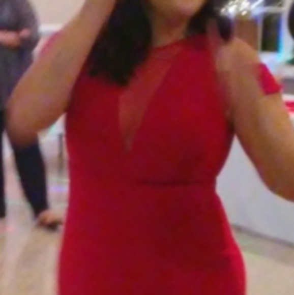 Red Dress with mesh - Picture 8 of 8